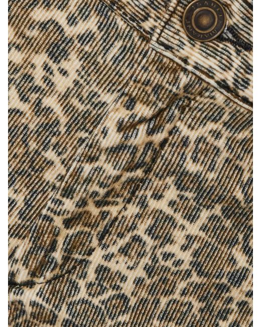 Isabel Marant Natural Ferni Leopard-Print Cotton-Blend Corduroy Slim-Leg Pants