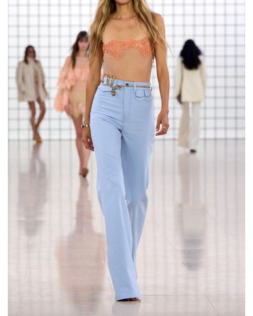 Chloé Blue High-Rise Straight-Leg Jeans