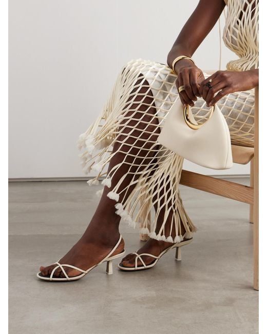 Neous Natural Ibor Leather Slingback Sandals