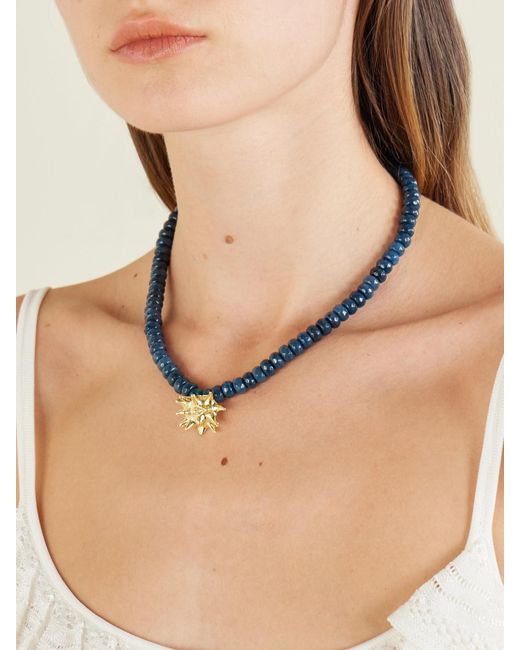 YSSO Blue Sea Urchin-Plated Jade Necklace