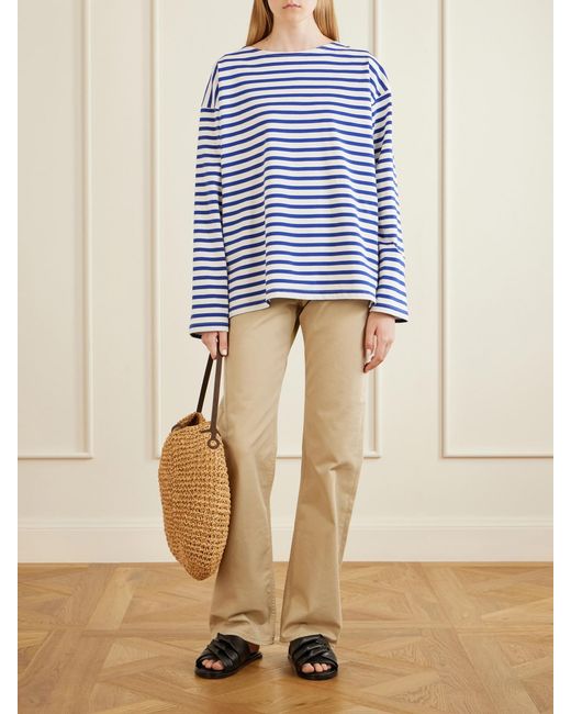 J.W. Anderson Natural Bulb Large Suede-Trimmed Raffia Tote