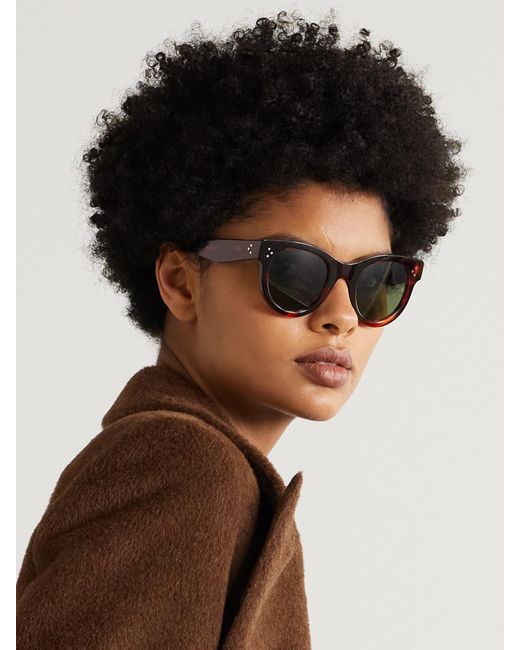 Céline Black Round-Frame Acetate Sunglasses