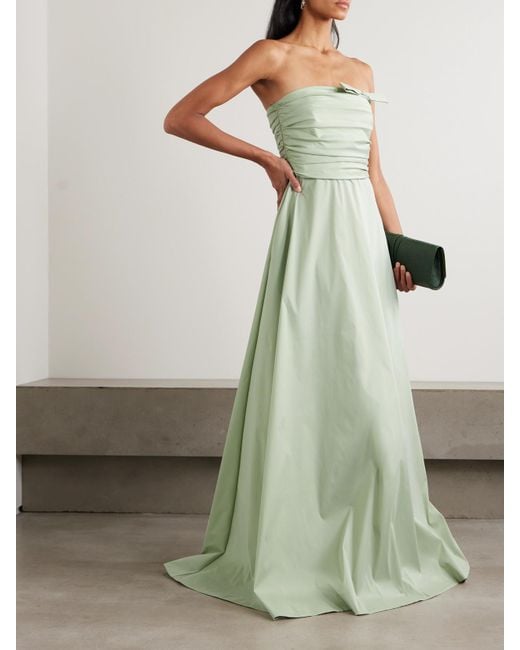 Robe Du Soir Bustier En Taffetas À Nœud Lucinda BERNADETTE en coloris Green