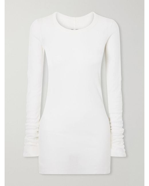 Rick Owens White Cotton-Jersey T-Shirt