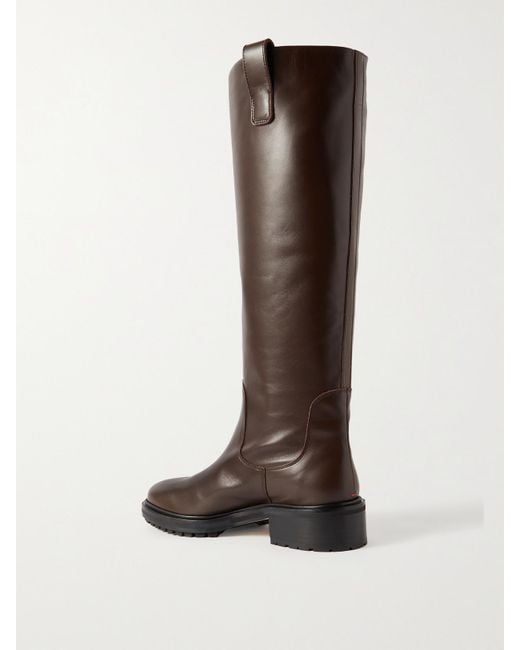 Aeyde Brown Henry Kniehohe Stiefel Aus Leder