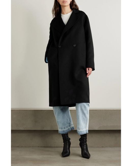 Stella McCartney Black Iconic Double-Breasted Wool Coat