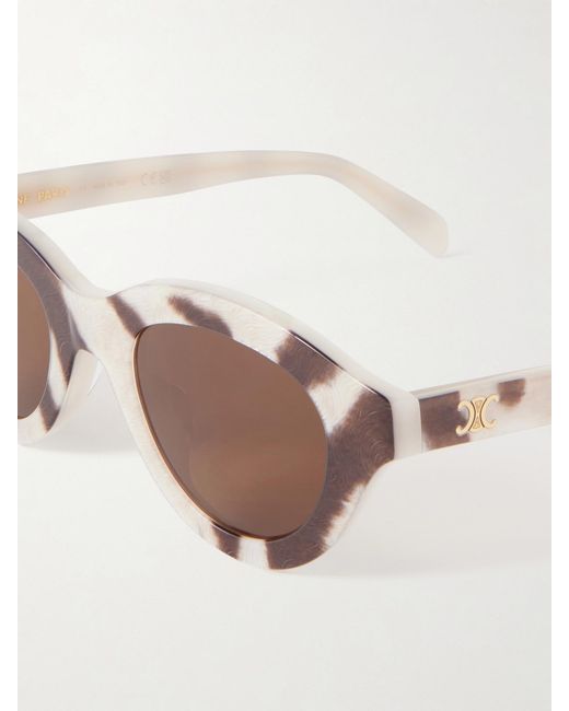 Céline Pink Round-Frame Acetate Sunglasses