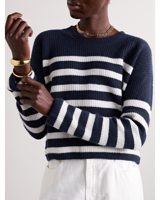 La Ligne Blue Mini Toujours Kaschmirpullover Mit Streifen