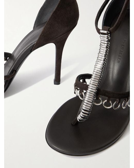 Christopher Esber Brown Ludo Embellished Suede Sandals