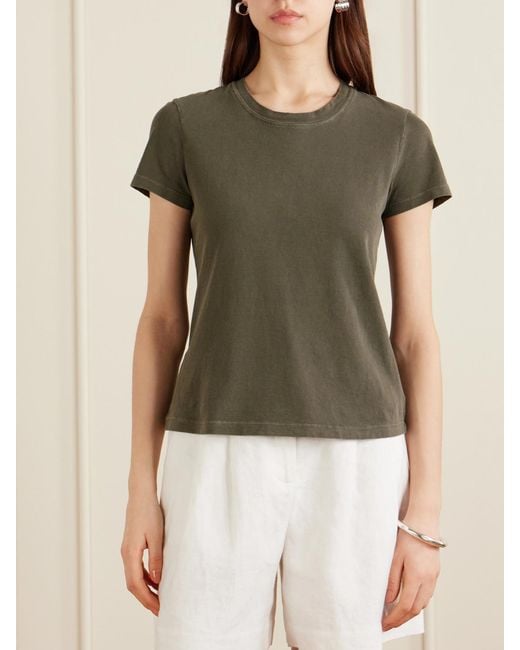 James Perse Green Vintage Boy Cotton-Jersey T-Shirt