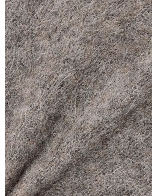 Frankie Shop Gray Elland Cardigan Aus Einer Gebürsteten Alpakawollmischung