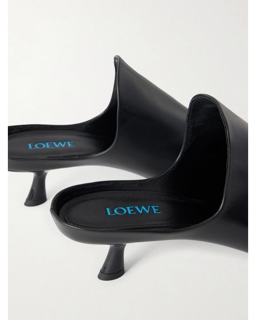 Loewe Black Emily Leather Mules