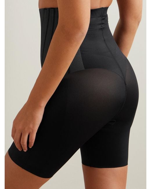 Spanx Gray Supersculpt Totalcontour High-Waisted Mid-Thigh Shorts