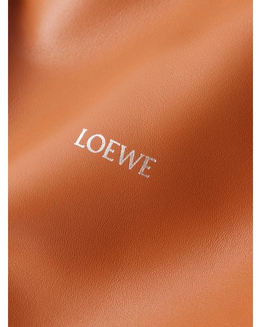 Loewe Brown Flamenco Layers Medium Leather Clutch