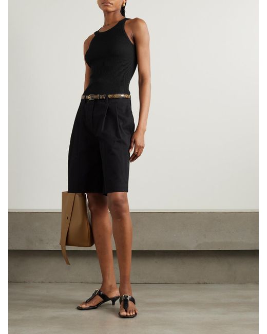 Débardeur En Soie Côtelée Lottie Nili Lotan en coloris Black