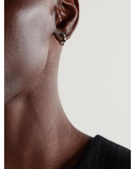 Yvonne Léon Natural 9-Karat, Diamond And Enamel Hoop Earrings