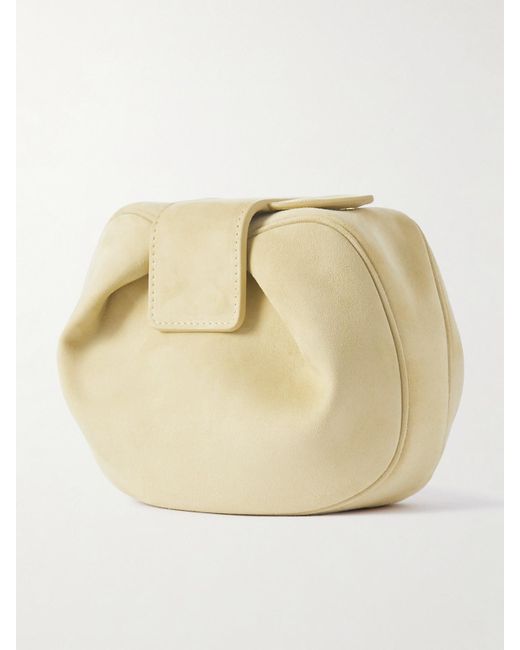 Gabriela Hearst Natural Soft Demi Clutch Aus Veloursleder