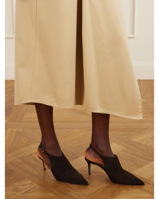 Gianvito Rossi Brown Bazel 70 Suede Pumps