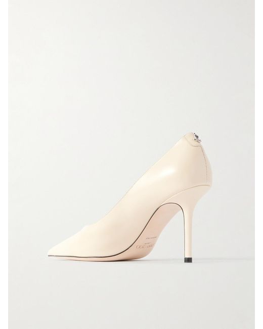 Jimmy Choo Natural Love 85 Leather Pumps