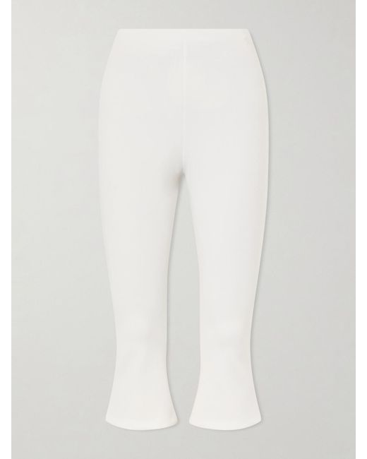 The Park White Allison Capri Scuba Pants
