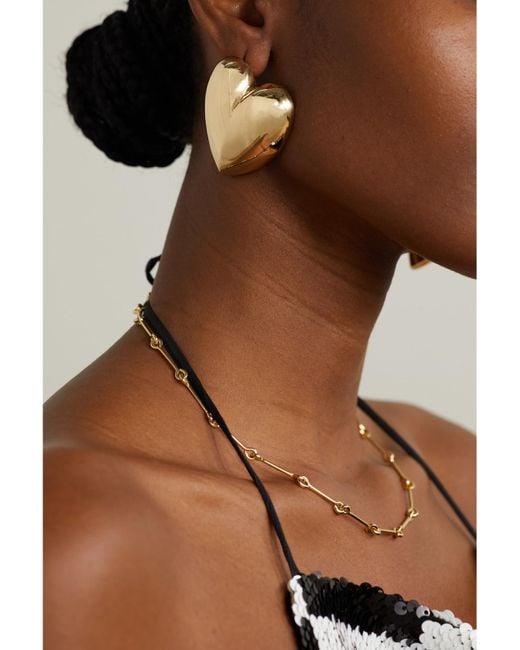 Jennifer Fisher Natural Puffy Heart-Plated Earrings