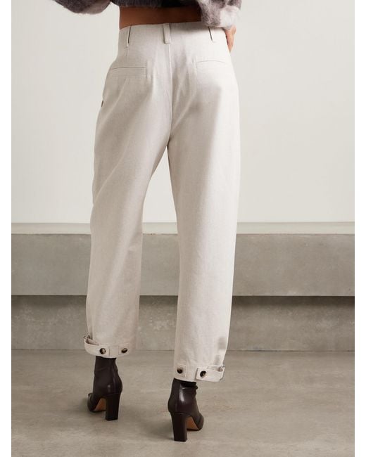 Proenza Schouler White Kay Cotton-Blend Gabardine Tapered Pants