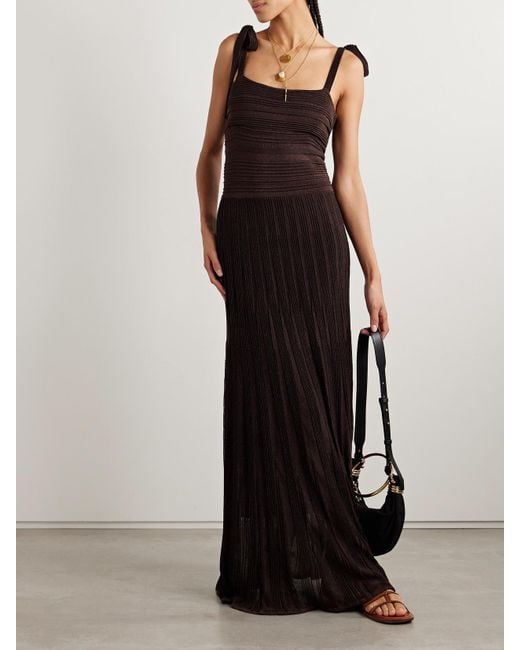 Zimmermann Black Lucky Maxikleid Aus Geripptem Stretch-Strick
