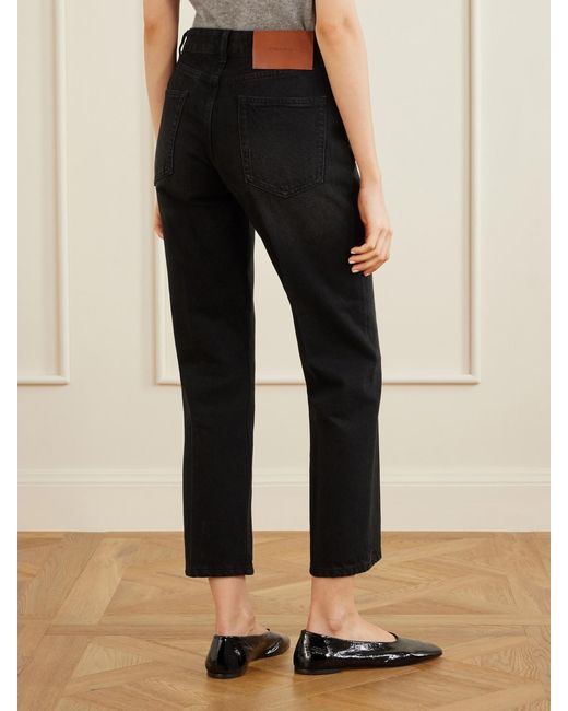 Victoria Beckham Blue Low-Rise Straight-Leg Jeans