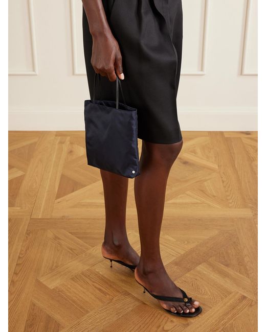 Valesque Blue Thea Leather-Trimmed Nylon Tote Bag