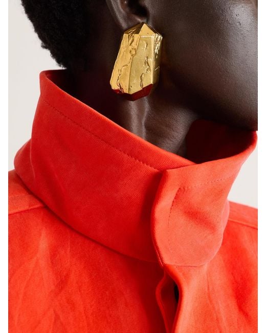 Saint Laurent Metallic Tone Earrings