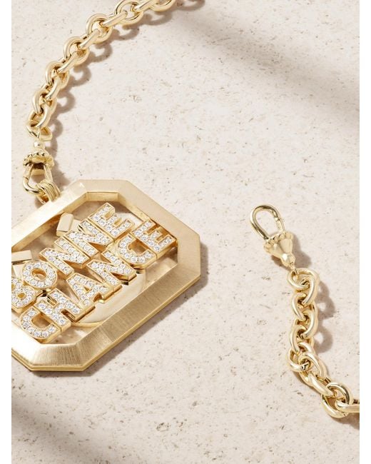 Marie Lichtenberg Natural Bonne Chance Scapular 18-Karat Diamond Necklace