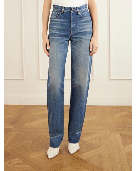 Chloé Blue High-Waist Straight-Leg Jeans