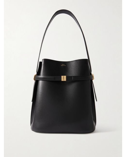 Totême  Black Tote Aus Leder Mit Gürtel