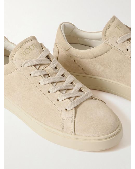 Tod's Natural Cassetta Suede Sneakers