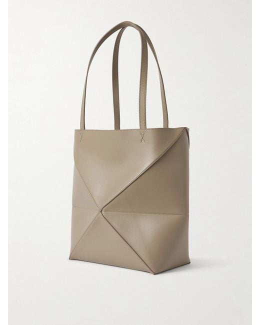 Loewe Natural Puzzle Fold Convertible Medium Leather Tote