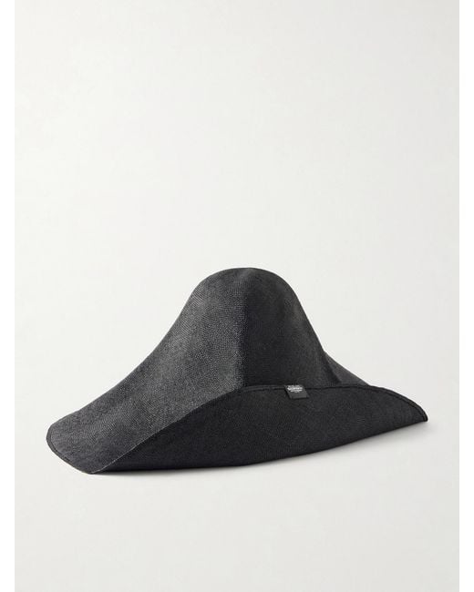 Ruslan Baginskiy Black Foldable Straw Hat