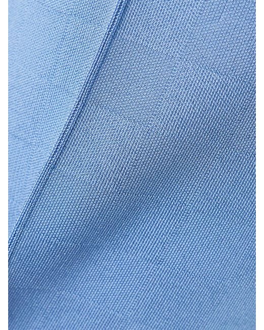 High Sport Blue Nsfw Jules Checked Jacquard-Knit Slim-Leg Pants