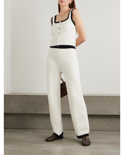 D'Estree White Eileen Hose Mit Geradem Bein Aus Baumwolle