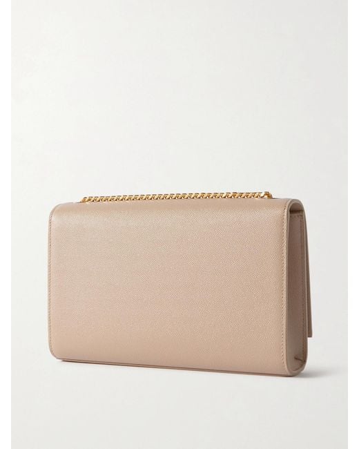 Saint Laurent Natural Kate Schultertasche Aus Strukturiertem Leder