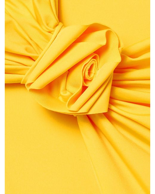 Maygel Coronel Yellow Cipria Badeanzug Mit Cut-Outs, Raffungen Und Applikationen