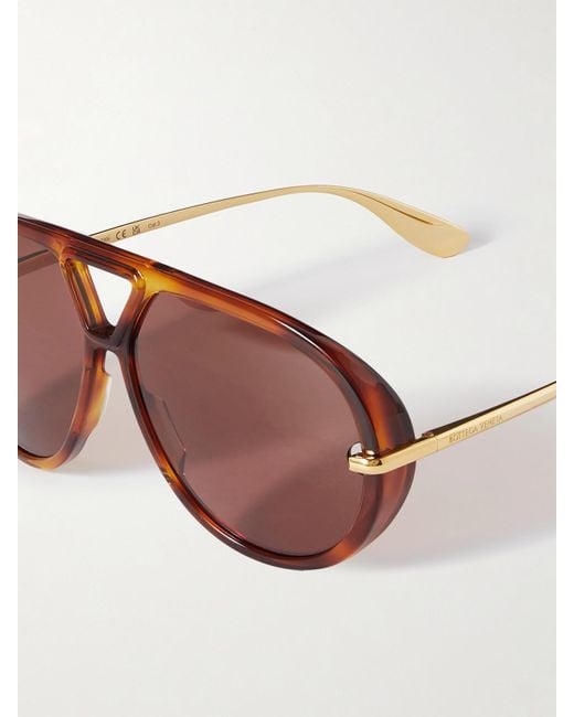 Bottega Veneta Pink Drop Oversized Aviator-Style Recycled-Acetate And-Tone Sunglasses