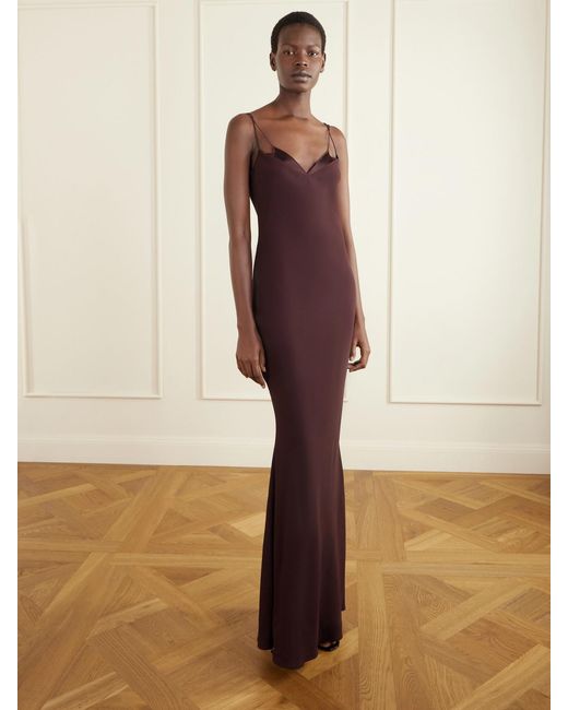 Tom Ford Purple Enverse Satin Gown