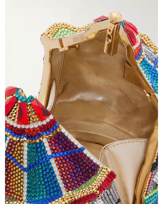 Judith Leiber Gray Jane's Carousel Crystal-Embellished-Tone Clutch