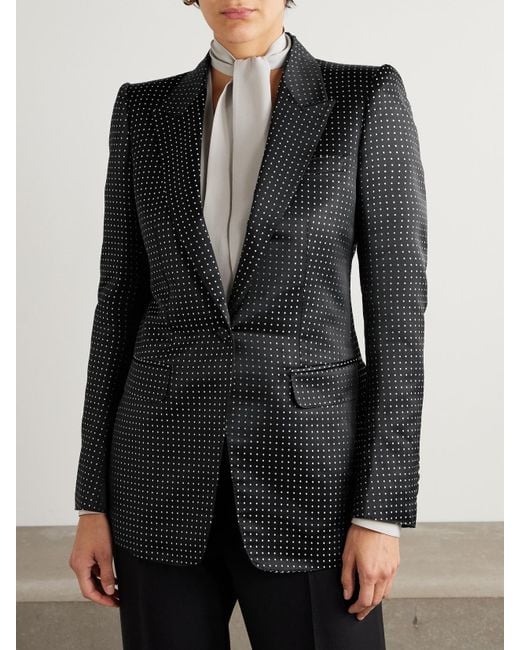 Blazer En Jacquard De Soie Duchesse À Pois Tom Ford en coloris Black