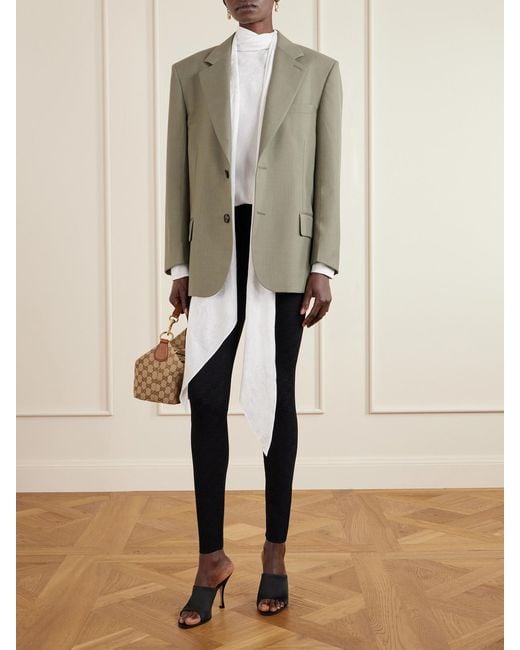 Gucci Blue Jacquard-Knit Leggings