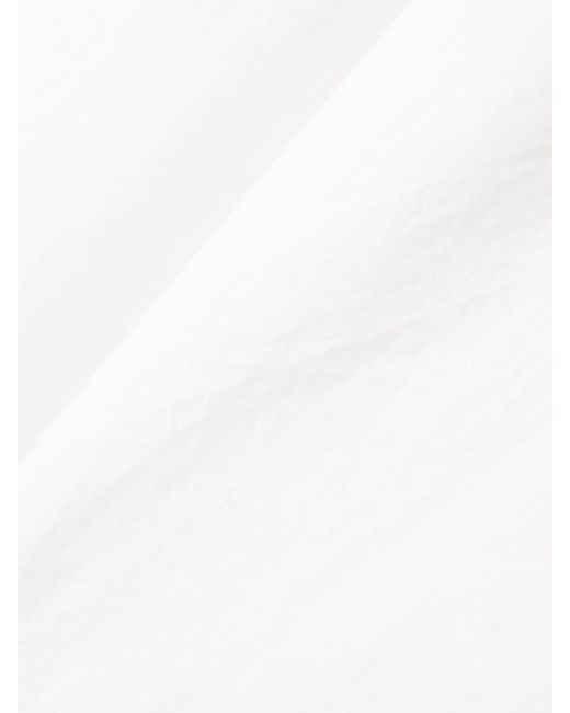 Deiji Studios White Asymmetrisches Oberteil Aus Biobaumwollpopeline