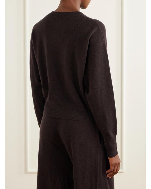 LeKasha Black Menorca Cropped Cashmere Sweater