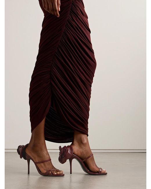 Magda Butrym Red Appliquéd Leather Sandals