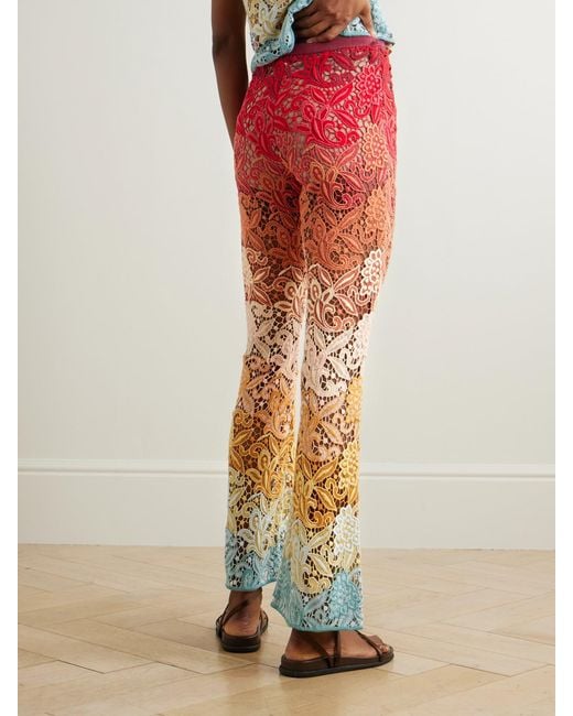 Etro Macramé Flared Pants