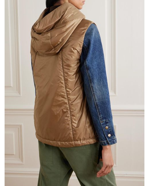 Max Mara Natural The Cube Weste Aus Wattiertem Shell Mit Kapuze